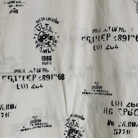 Anthropologie‎ White Black Print Postal Graphic Tank Top S - Picture 3 of 7